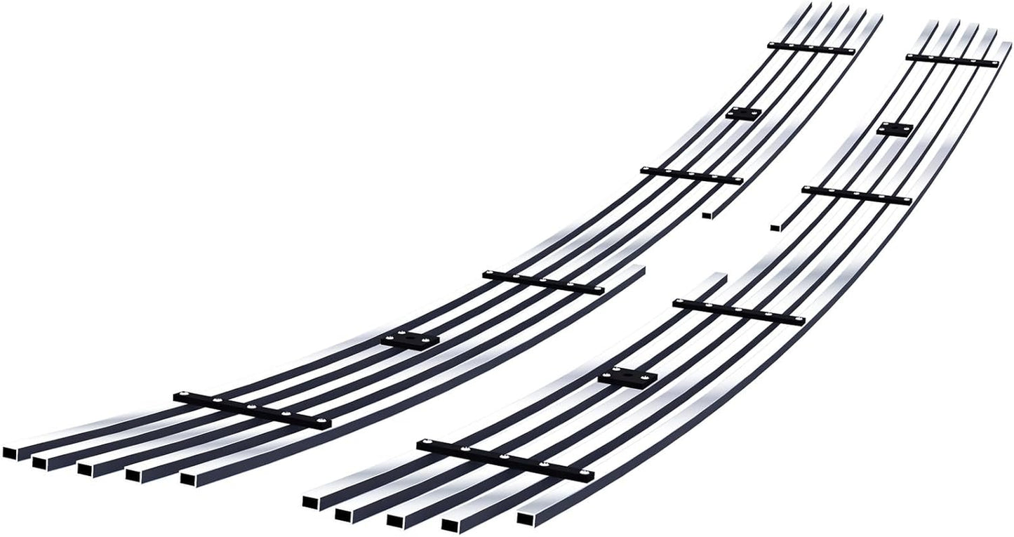 Compatible with Chevy Silverado 1500 2500 3500 1999-2000 & Suburban Tahoe 00-06 Main Upper Stainless Steel SS Chrome Billet Front Grill Grille Insert C65701A