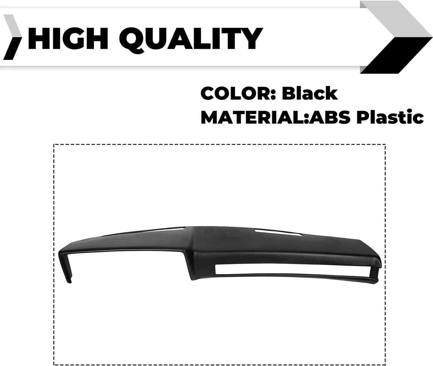 Black Dashboard Cover Dash Cap Compatible with 1981-1987 Chevy GMC Full Size Pickup 1981-1993 Chevy GMC SUV