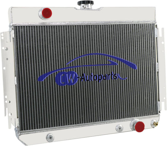 4 Row Core Radiator for 1963-1968 Chevy Impala Bel Air Chevelle Caprice Biscayne El Camino Kingswood at MT, All Aluminum