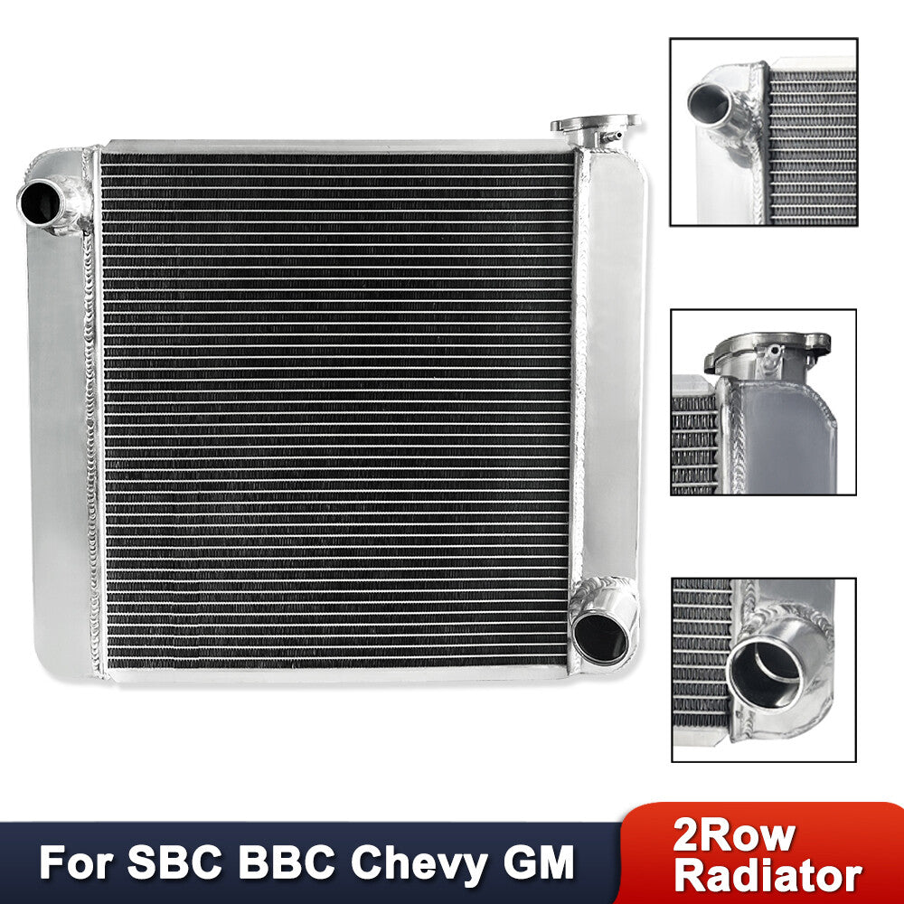 22" X 19" Universal High Performance Aluminum 2 Rows Radiator for Chevy GM SBC