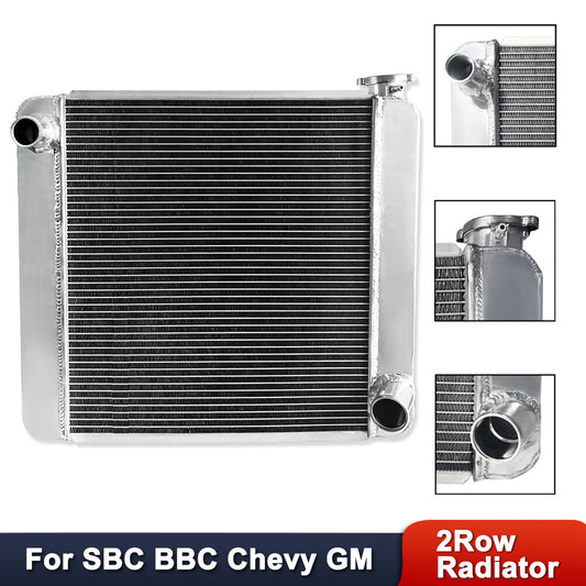 22" X 19" Universal High Performance Aluminum 2 Rows Radiator for Chevy GM SBC