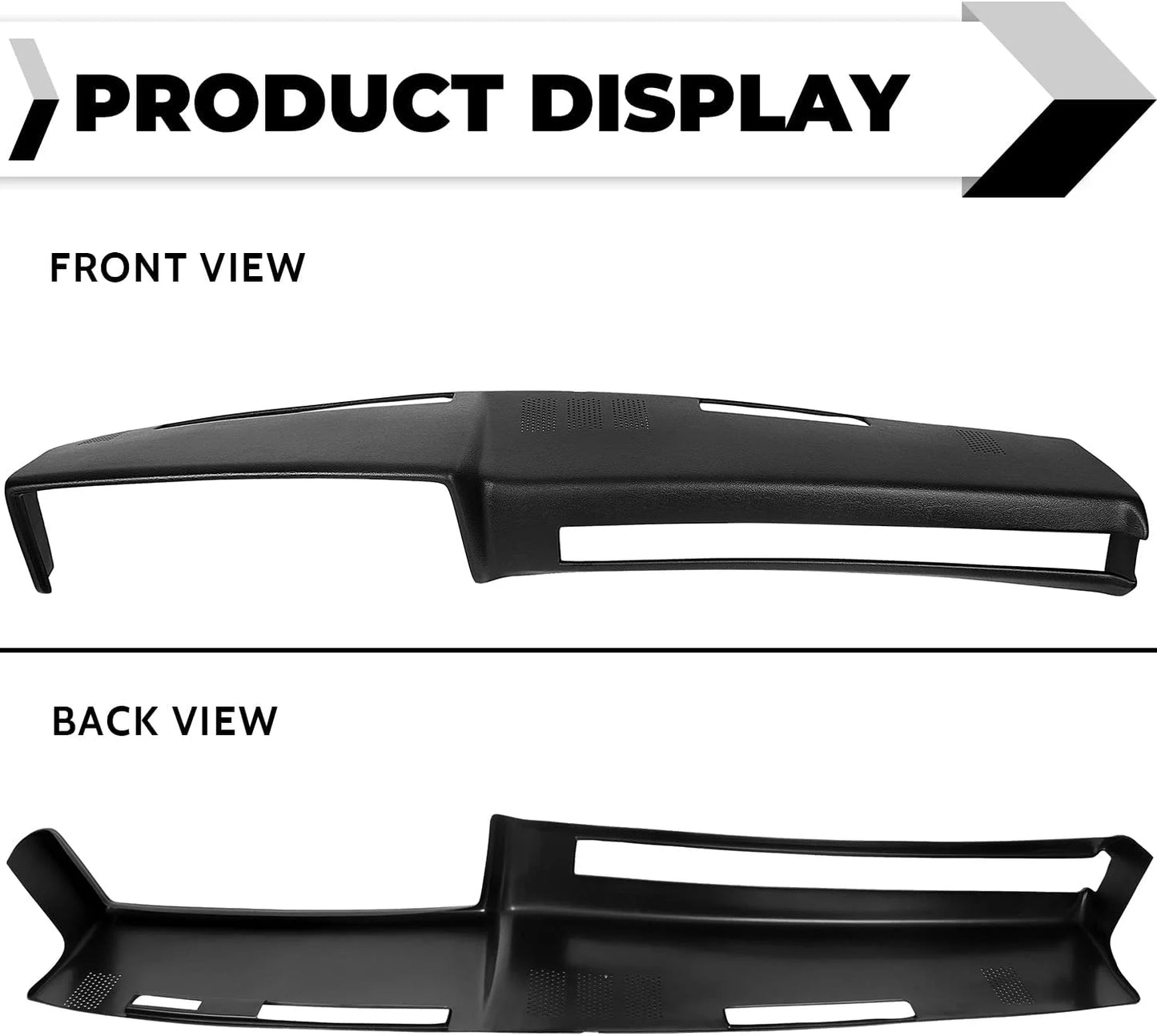 Black Dashboard Cover Dash Cap Compatible with 1981-1987 Chevy GMC Full Size Pickup 1981-1993 Chevy GMC SUV