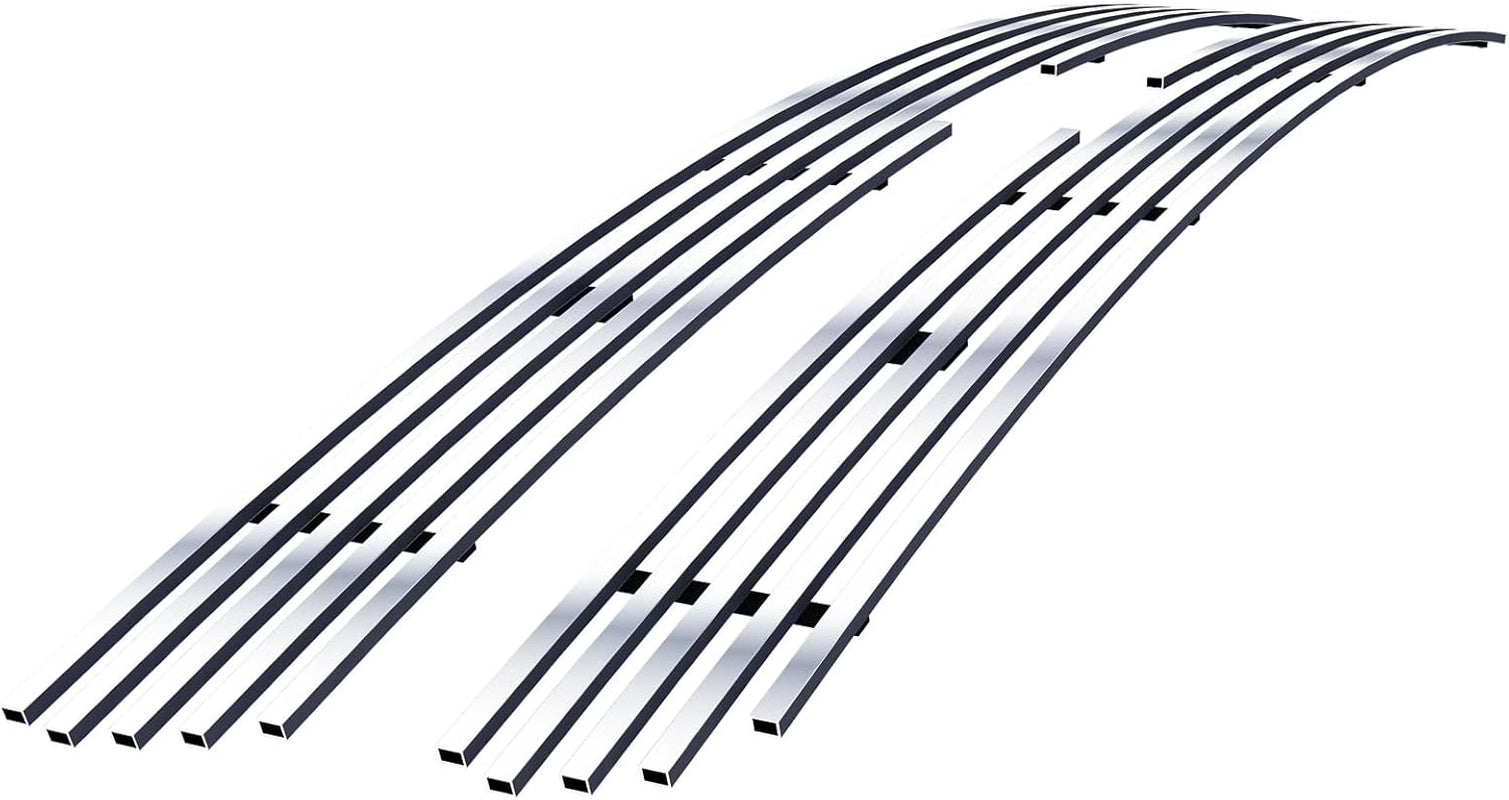 Compatible with Chevy Silverado 1500 2500 3500 1999-2000 & Suburban Tahoe 00-06 Main Upper Stainless Steel SS Chrome Billet Front Grill Grille Insert C65701A