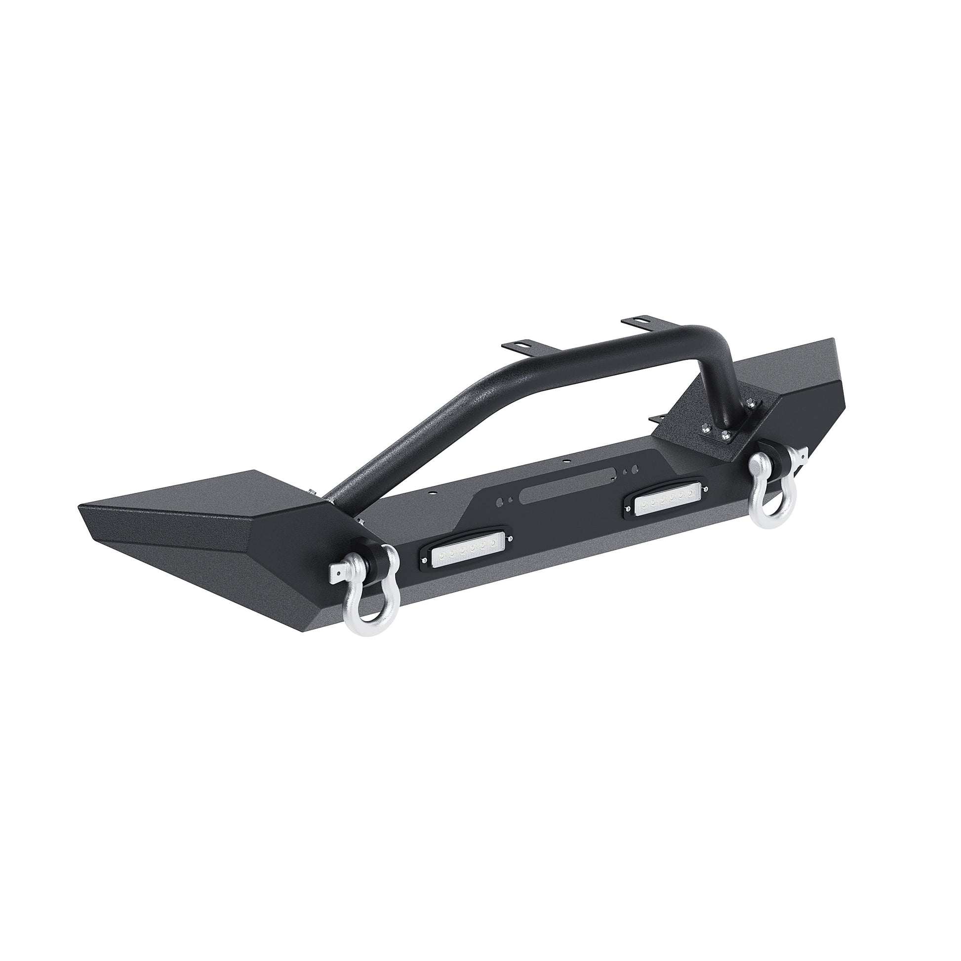 Front Bumper for 1987-2006 Jeep Wrangler TJ YJ with Winch Plate D-Rings Rock Crawler Steel Bumper Reinforcement
