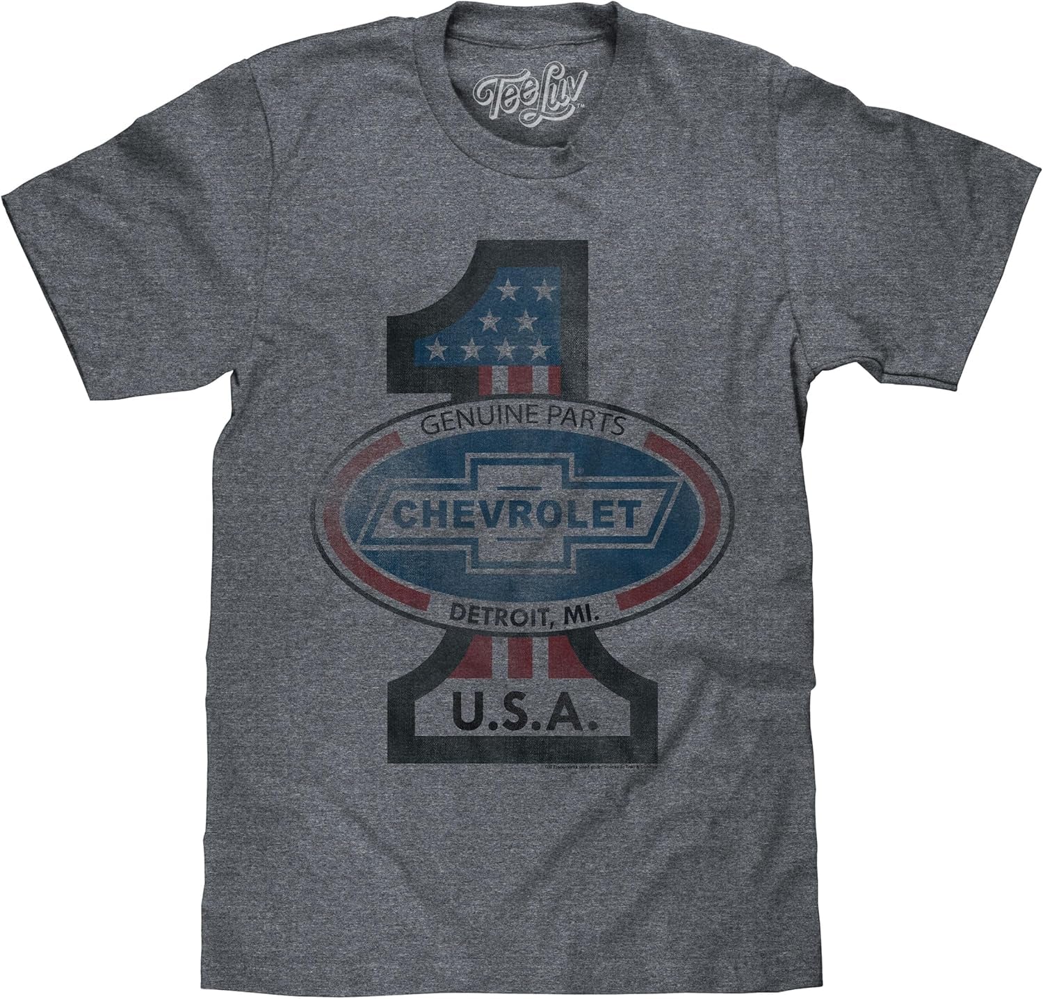 Men'S Chevrolet USA T-Shirt - Genuine Parts Vintage Chevy Shirt