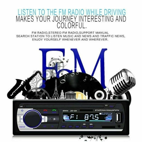 Bluetooth Car Stereo Audio In-Dash FM Aux Input Receiver SD USB MP3