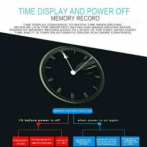 Bluetooth Car Stereo Audio In-Dash FM Aux Input Receiver SD USB MP3