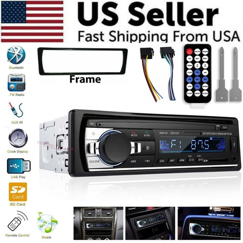 Bluetooth Car Stereo Audio In-Dash FM Aux Input Receiver SD USB MP3