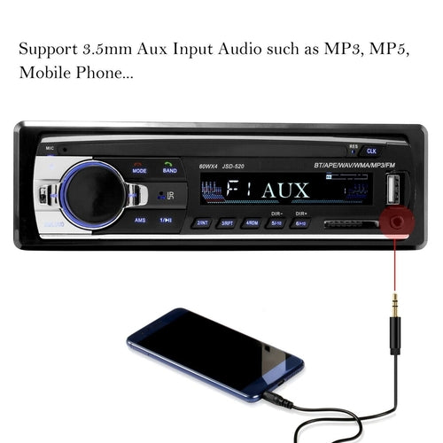 Bluetooth Car Stereo Audio In-Dash FM Aux Input Receiver SD USB MP3