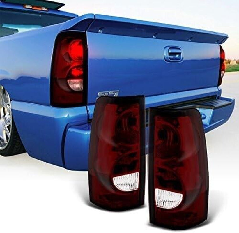 03-06 Chevy Silverado Replacement Dark Red Tail Lights Driver/Passeng
