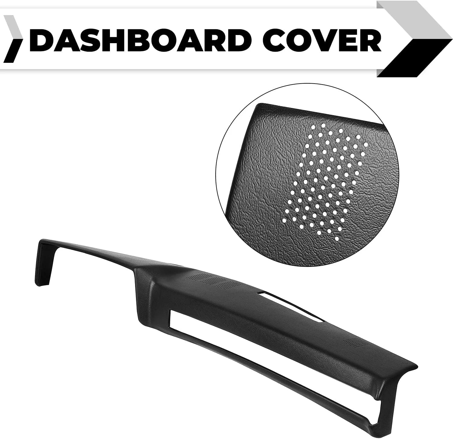 Black Dashboard Cover Dash Cap Compatible with 1981-1987 Chevy GMC Full Size Pickup 1981-1993 Chevy GMC SUV