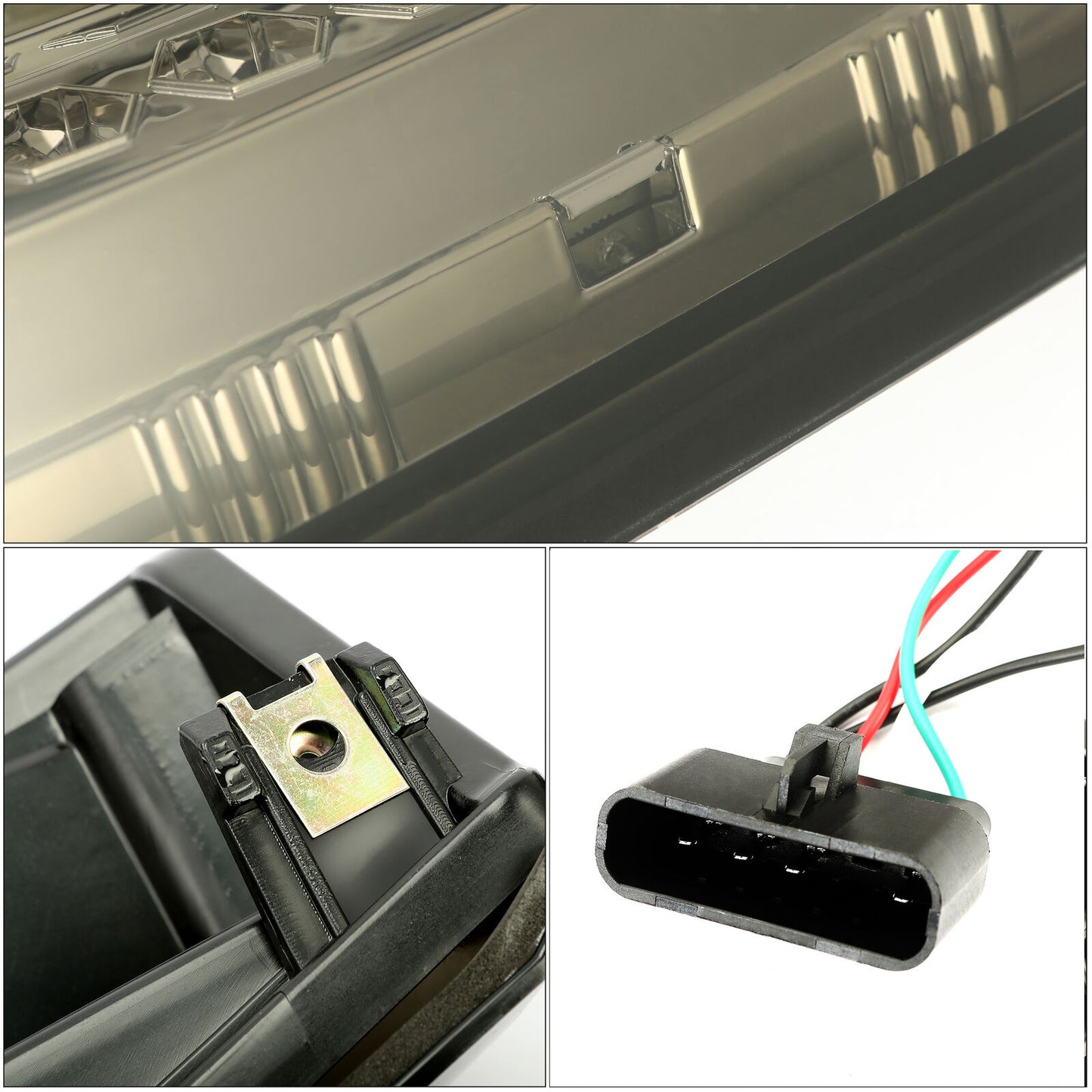 DOT Fits 88-98 Chevy GMC C/K 1500-3500 Yukon Silverado Smoke LED Tail Lights