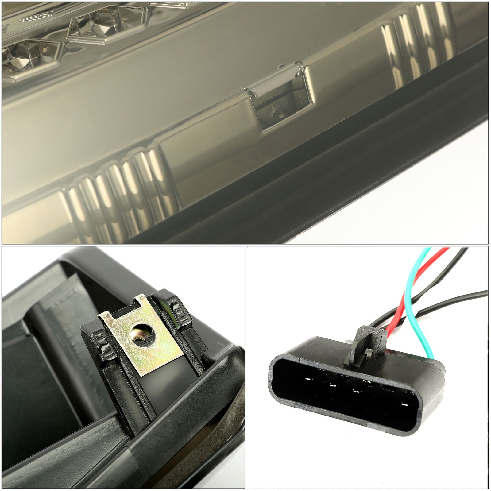 DOT Fits 88-98 Chevy GMC C/K 1500-3500 Yukon Silverado Smoke LED Tail Lights