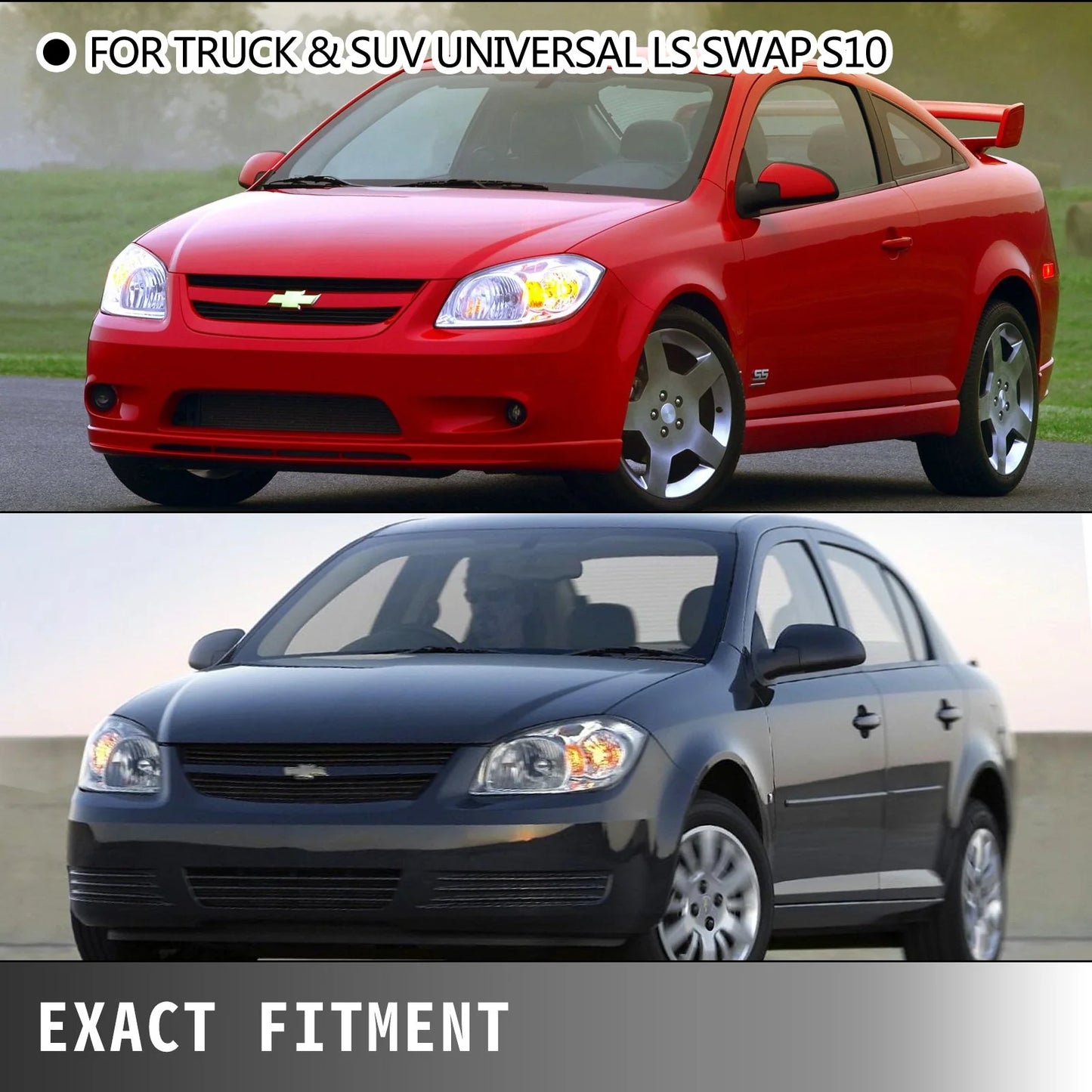 VEVOR Exhaust Header Set 1 5/8 Exhaust Turbo Headers, Stainless Steel Exhaust Manifold Headers, Shorty Engine Conversion LS Swap Exhaust Headers for Chevy LS1 LS2 LS3 LS6 LS10 Suv/Truck Car