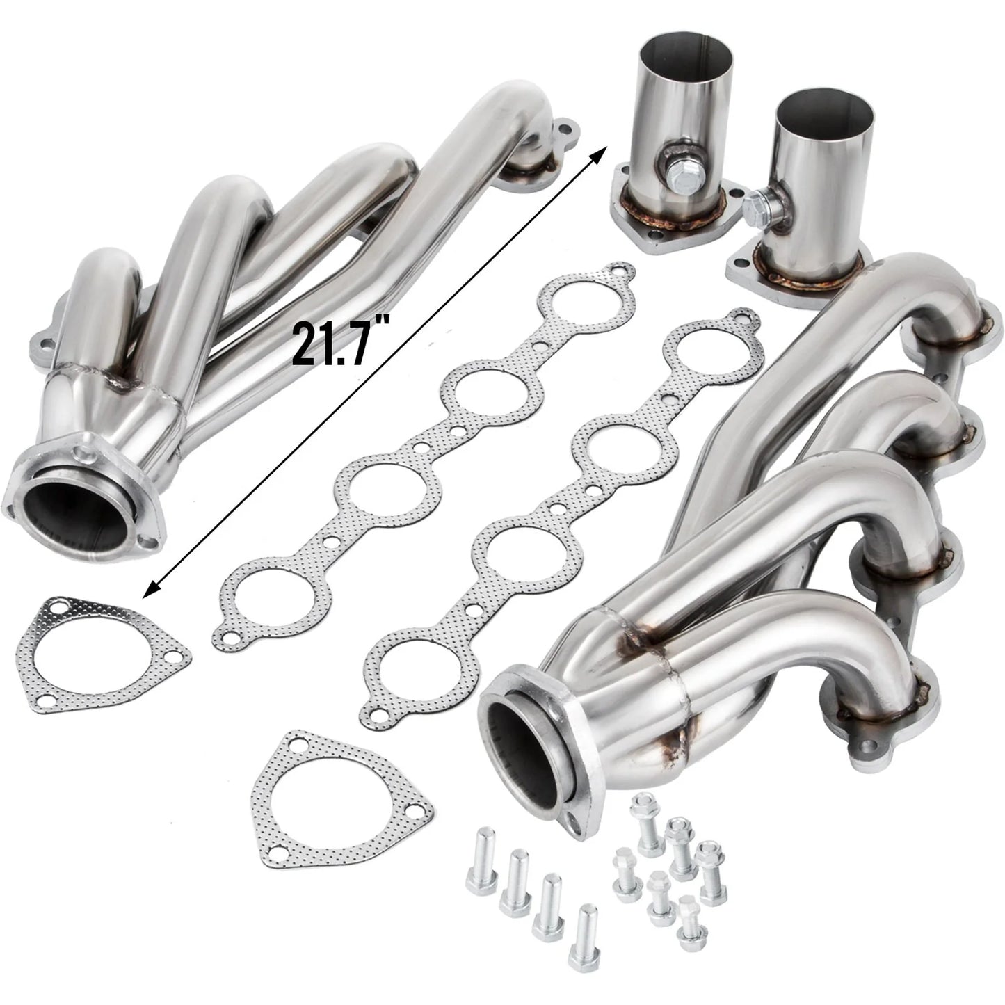 VEVOR Exhaust Header Set 1 5/8 Exhaust Turbo Headers, Stainless Steel Exhaust Manifold Headers, Shorty Engine Conversion LS Swap Exhaust Headers for Chevy LS1 LS2 LS3 LS6 LS10 Suv/Truck Car