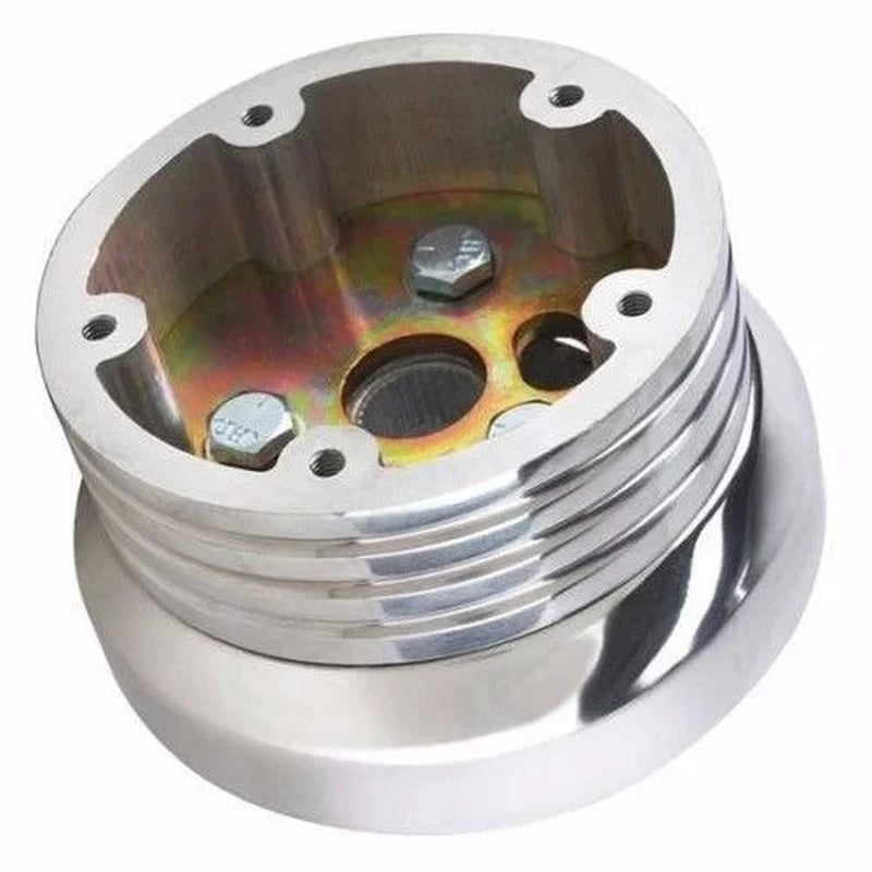 Chevrolet Billet & Mahogany Steering Wheel Kit, Chevy Logo Engraved Horn"