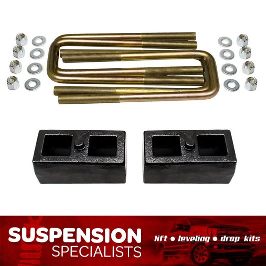 2" Rear Lift Kit for 1988-1998 Chevy Silverado GMC Sierra 2WD Blocks W/ U-Bolts