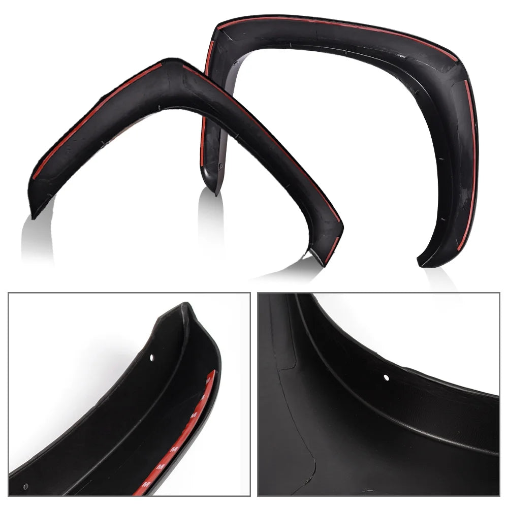 4 PCS Matte Factory Style Fender Flares Black Fit for 1999-2006 GMC Sierra Chevy Silverado