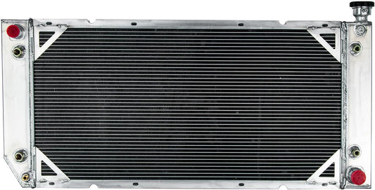 4 Row Core Aluminum Radiator for 1996-2000 Chevy GMC C1500 C2500 C3500 K1500 K2500 K3500 Suburban Tahoe Yukon Cadillac Escalade 97 98 99 00 V6 V8, All Aluminum Radiators