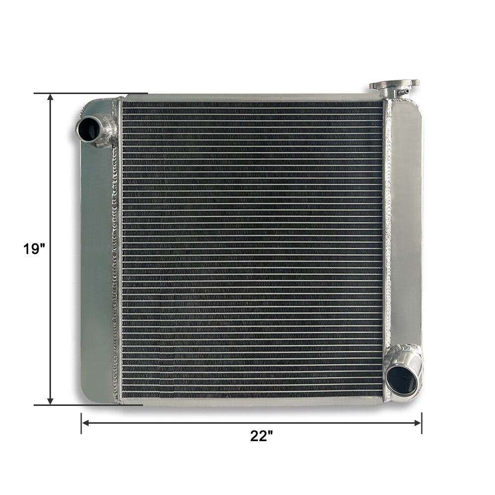 22" X 19" Universal High Performance Aluminum 2 Rows Radiator for Chevy GM SBC
