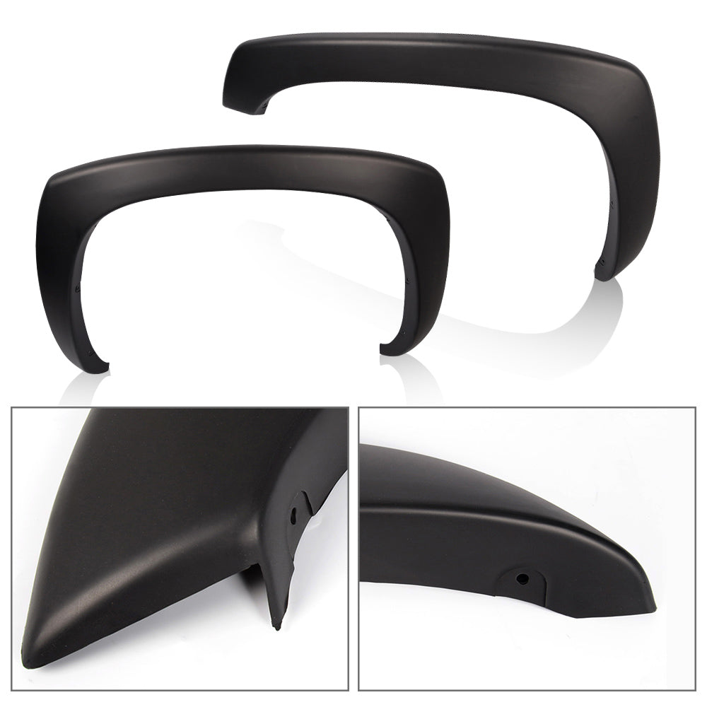 4 PCS Matte Factory Style Fender Flares Black Fit for 1999-2006 GMC Sierra Chevy Silverado