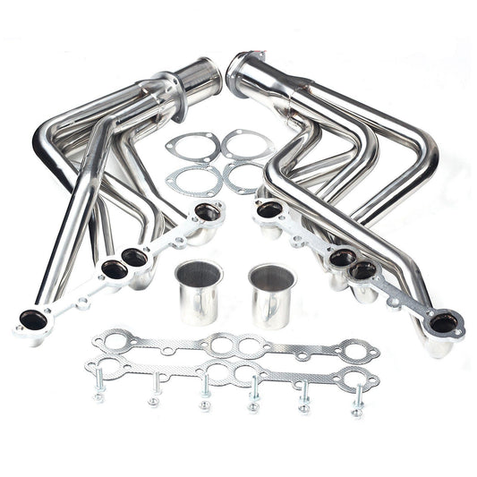 Exhaust Manifold Header for Chevy GMC 73-85 Small Block Long Tube 1-5-8 Ban the Sale of Amazon