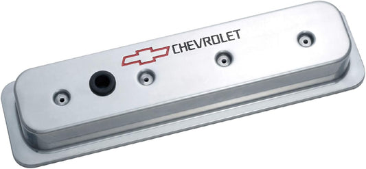 141-130 SBC Polished Die Cast Center Bolt Valve Cover
