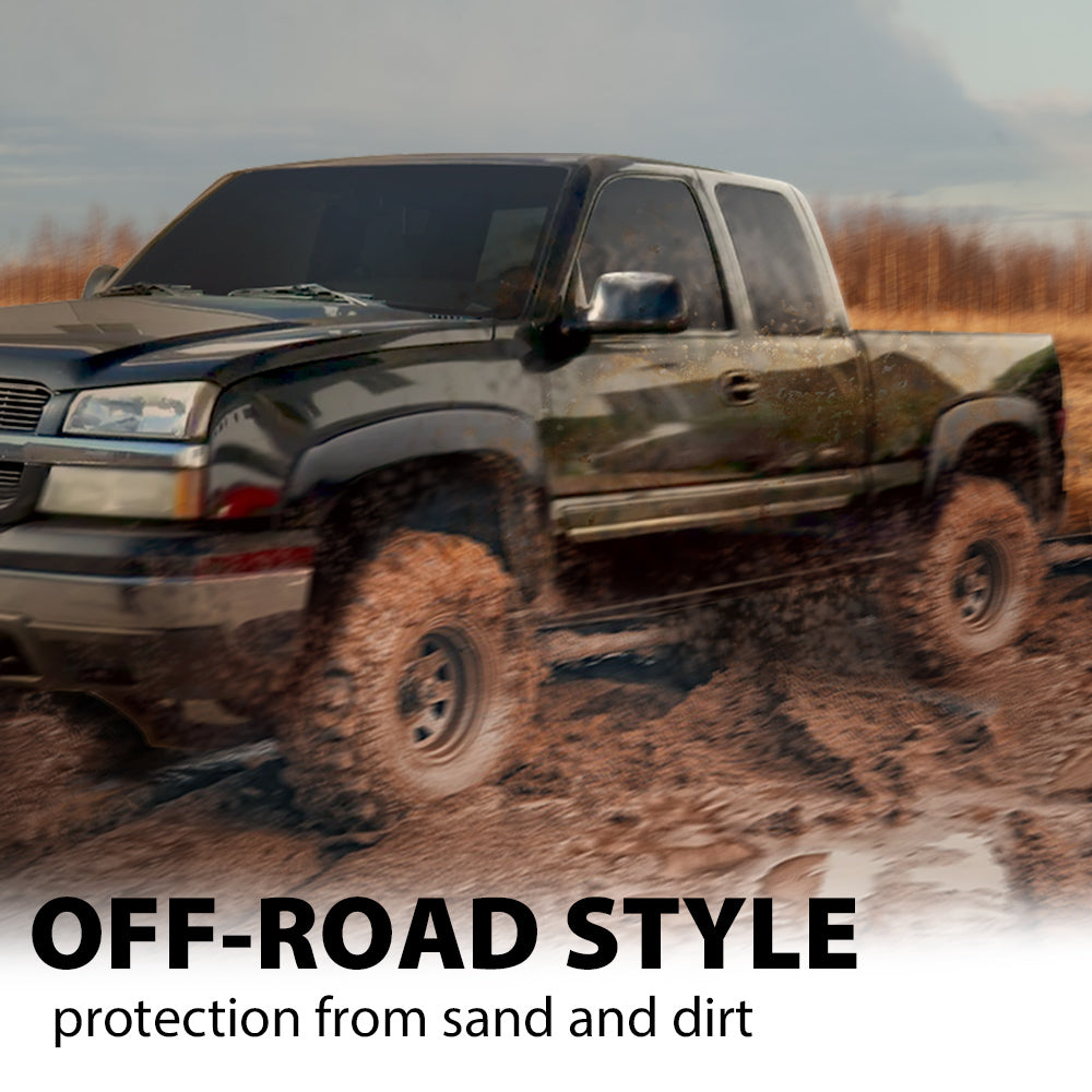 4 PCS Matte Factory Style Fender Flares Black Fit for 1999-2006 GMC Sierra Chevy Silverado